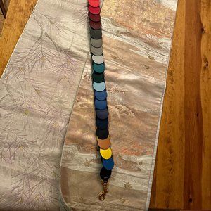 Rainbow Disk Leather Bag Strap New